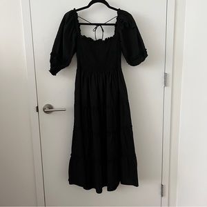 Hill House Home Nesli Nap Black Polka Dot Maxi Dress Size Small